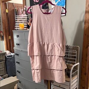 Mud Pie Blush Pink Tiered Dress